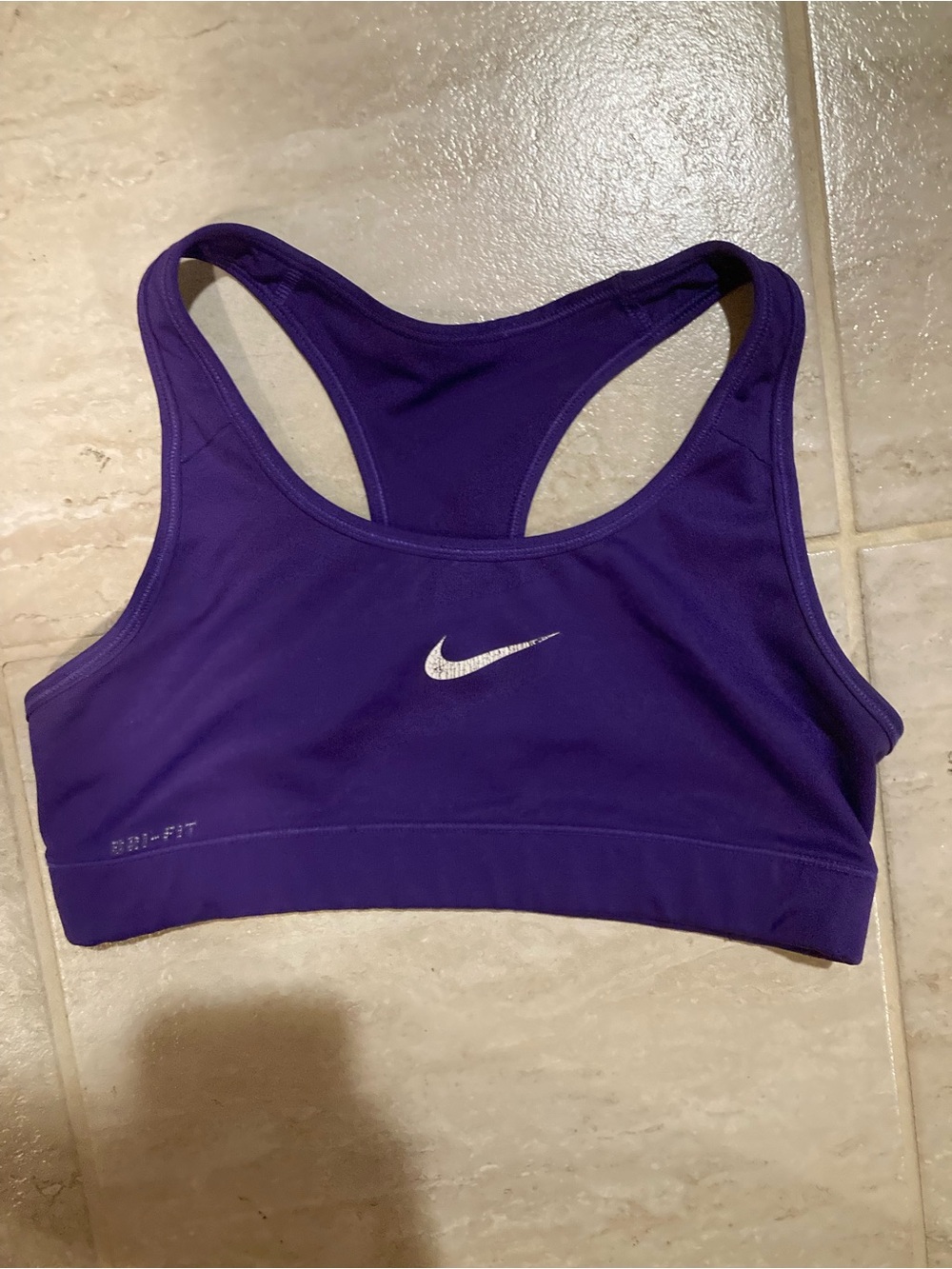 Nike Purple Dri-FIT Racerback Medium-Support Sports Bra